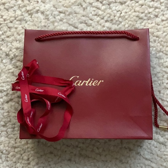 Authentic Cartier shopping bag and ribbon - Picture 1 of 2